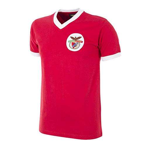 Copa SL Benfica 1974 – 75 Retro fútbol Camiseta Retro Camiseta de fútbol con Cuello en V para Hombre, Portuguese Football, SL Benfica 1974 - Camiseta de fútbol Retro, Hombre, Color Rojo, tamaño XXL