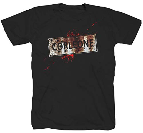Corleone Italia Mafia Sicilien el Padrino Al Capone Omerta Goodfellas - Camiseta, color negro Negro M