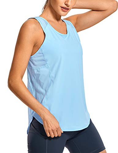 CRZ YOGA Mujer Camiseta de Tirantes de Malla Sin Mangas de Yoga Fitness Deportiva Ventoso 38