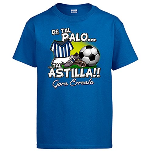 Diver Camisetas Camiseta De Tal Palo Tal Astilla de la Real para Aficionado al fútbol - Azul Royal, M