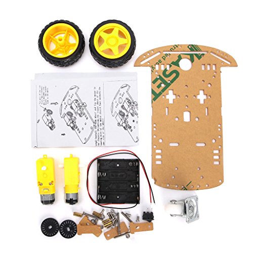 DollaTek Smart Motor Robot Car Battery Box Kit de Chasis Speed ​​Encoder para Arduino