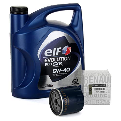 Duo Servicio Cambio de Aceite - Elf Evolution SXR 5W-40 5 lts + Filtro aceite Original 152089599R