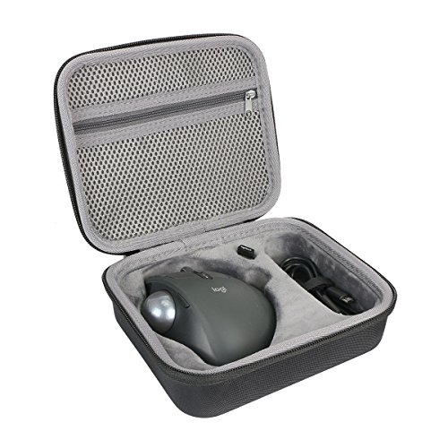 Duro Viajar Caso Cubrir para Logitech MX Ergo - Trackball inalámbrico avanzado ratón por co2CREA (Black-Large)