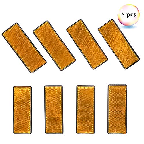 Eacalyc Reflectantes Remolque Rectangulares Amarillo Adhesivo Reflectores Catadioptrico Rectangulares Reflectante para Remolque Bicicleta Camión o Máquinas Agrícolas Paquete de 8 Eacalyc Reflectantes Remolque Rectangulares Amarillo Adhesivo Reflectores Catadioptrico Rectangulares Reflectante para Remolque Bicicleta Camión o Máquinas Agrícolas Paquete de 8