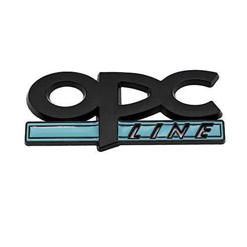 Emblemas de coches Pegatinas de automóvil de metal 3D Emblem Tail Badge Decal para Opel OPC Line Astra H G J K F Mokka Regal Zafira A B Corsa C D Insignia Vectra Emblemas ( Color Name : Black )