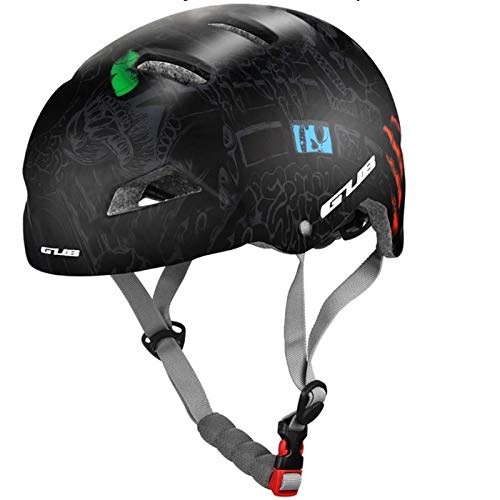 F Fityle Casco de Bicicleta para Adultos Unisex Equipo Ligero de Protección para La Cabeza para Patinaje Ciclista Deportes Extremos al Aire Libre - Negro