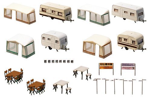 Faller F130503 - Juego de miniaturas de caravanas de Camping