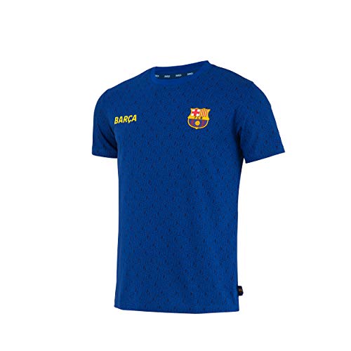 Fc Barcelone Camiseta de algodón Barca - Colección Oficial Talla de Hombre L