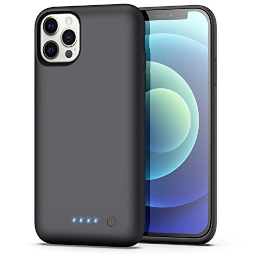 Funda Batería para iPhone 12/ iPhone 12 Pro, iPosible [6800mAh] Funda Cargador Portatil Batería Externa Ultra Carcasa Batería Recargable Power Bank Case para iPhone 12/ iPhone 12 Pro [6.1 Pulgadas]