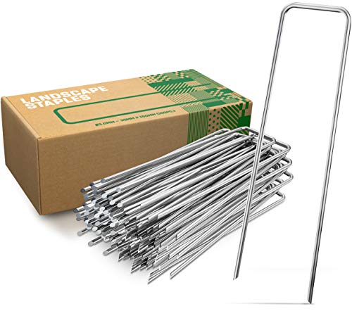 GardenGloss Grapas de Sujeción de Acero Galvanizado (50 Unidades) - Anclaje de Suelo Robusto para Malla Anti-maleza, Malla de jardín & Acampada - 150 MM de Largo, 30 MM de Ancho, Ø 3 MM GardenGloss Grapas de Sujeción de Acero Galvanizado (50 Unidades) - Anclaje de Suelo Robusto para Malla Anti-maleza, Malla de jardín & Acampada - 150 MM de Largo, 30 MM de Ancho, Ø 3 MM
