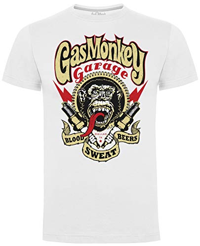 Gas Monkey Garage T-Shirt Sparkplugs White-L