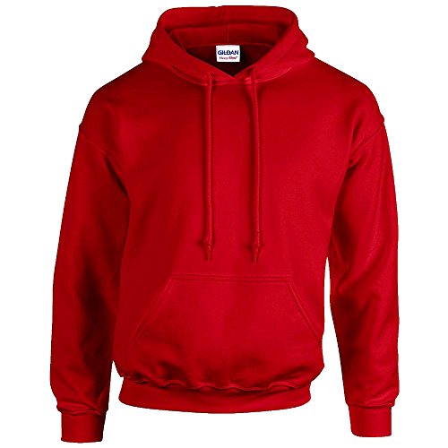 GILDAN - Unisex Sudadera con capucha 'Pesado Blend' - algodón, Rojo, 50% algodón 50% poliéster 50% algodón, hombre, L