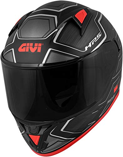 GIVI 50.6 Sport Deep Limited Edition Casco, color negro mate/rojo, M (58)