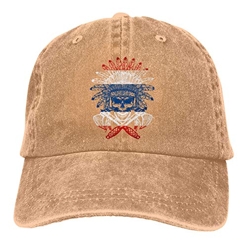 Gorra ajustable de Tailandia con diseño de calavera de la India Americana de Tomahawks para camionero, gorros de béisbol para papá