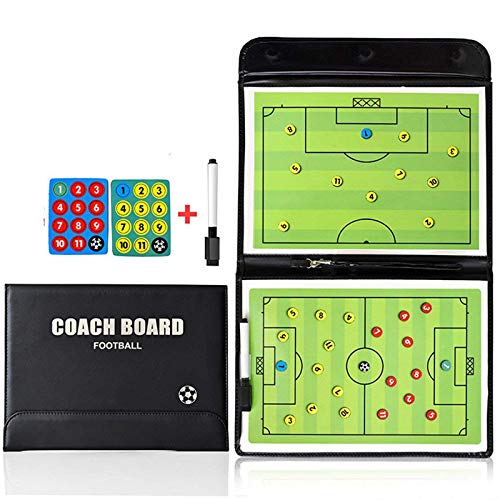 Gracelaza Carpeta Táctica Plegable Portátil para Entrenador de Fútbol - Pizarra Estrategia Profesional para Entrenamiento de Soccer （Dimensiones Abiertas: 54 ×31 cm） #2