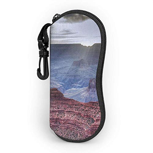 Grand Canyon - Funda blanda para gafas de sol para mujer y hombre, ultraligera y portátil, con mosquetón, color negro