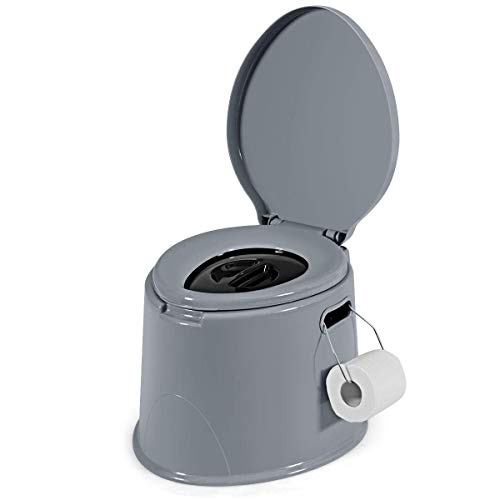 GXYNB Inodoro portátil Compacto WC Potty Loo con Cesta Lavable y Soporte para Rollo de Papel higiénico para Fiestas en la Piscina, Camping, caravanas, Picnic y Festivales