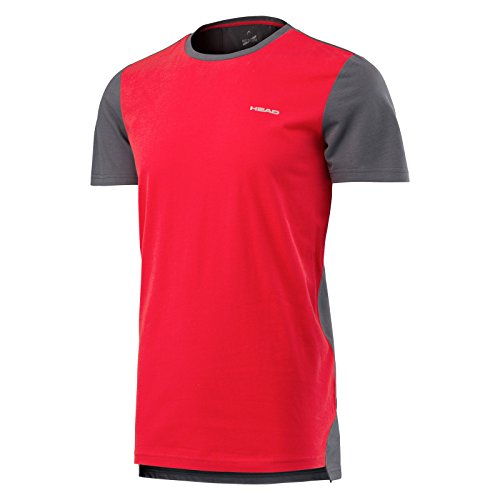 Head Transition S/S Camiseta Deportiva, Hombre, Rojo (Rojo/Gris Anthracite ), S
