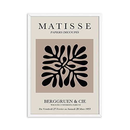 Henri Matisse pintura abstracta minimalismo ilustración pared arte impresión cartel retro pared beige sin marco lienzo pintura A3 70x100cm