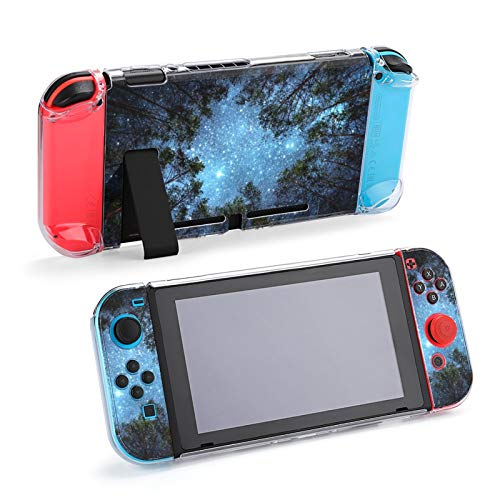 Hermoso Cielo Nocturno, la Vía Láctea y los árboles Controladores de Consola ultradelgados Carcasa Protectora para Accesorios de Juego de Nintendo Switch