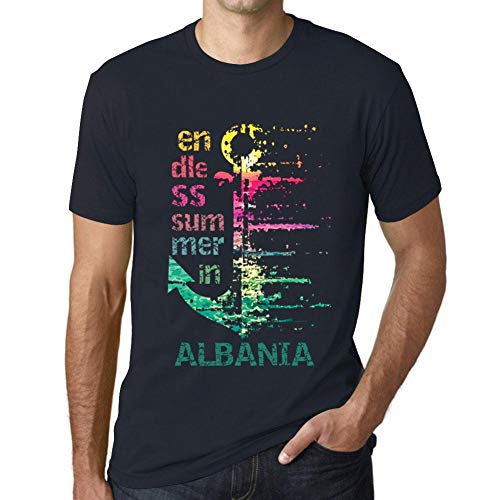 Hombre Camiseta Vintage T-Shirt Gráfico Endless Summer In Albania Marine