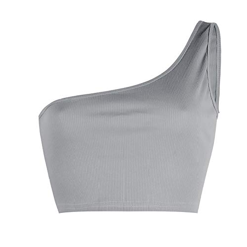 HOSD Color sólido sin Mangas de Corte bajo sin Mangas Umbilical Chaleco Halter HOSD Color sólido sin Mangas de Corte bajo sin Mangas Umbilical Chaleco Halter