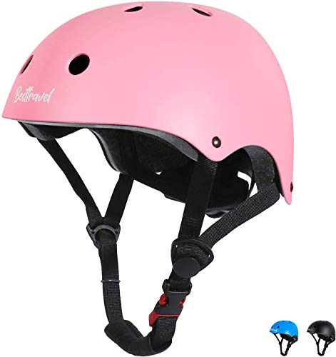 HYLL Casco de los niños en Bicicleta, Casco de Bicicleta Infantil Regulable, Tablero del patín del Casco Antiguo de 3-8 años, el Casco para los niños niño Impacto Bicicleta Chica Scotter,Rosado