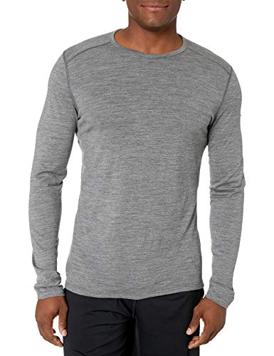 Icebreaker Merino Hombres 200 Oasis Manga Larga térmica frío Capa Base Camiseta Base Capa Tops, Hombre, 104365, Gritstone HTHR, S