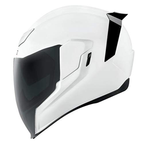 Icon Airflite - Casco para moto, color blanco brillante, talla XL (61)