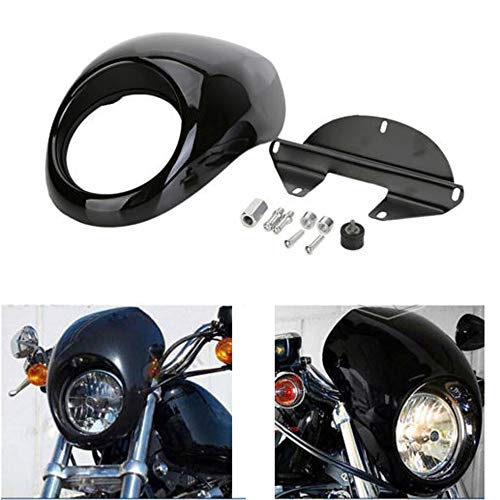 ICT Ronix Faro de apertura frontal, cubierta protectora para Harley Sportster Dyna FX/XL 1200 883 ICT Ronix Faro de apertura frontal, cubierta protectora para Harley Sportster Dyna FX/XL 1200 883