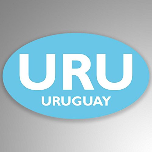 Industrias JMM Uruguay Abbr. Calcomanía de vinilo para parachoques de coche, paquete de 2, 5 pulgadas por 3 pulgadas, ovalada de calidad premium resistente a los rayos UV PDS673