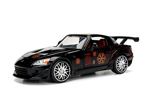 Jada Toys Fast & Furious Johnny's Honda S2000 Hardtop - Coche de Juguete de Die-Cast, con Puertas abatibles, Maletero y capó, Escala 1:24, Color Negro, 253203035