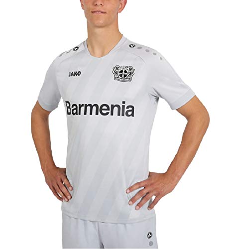 JAKO Camiseta para Hombre (Temporada 19/20) del Bayer 04 Leverkusen, Hombre, Camiseta del Bayer 04 Leverkusen, BA4219I, Gris, 4XL