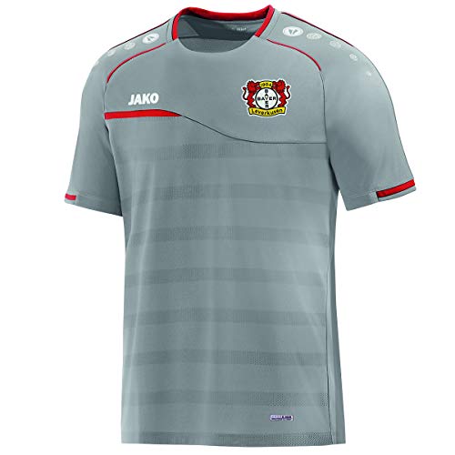 JAKO Prestige (ohne Sponsoren), (Saison 19/20) Camiseta del Bayer 04 Leverkusen, Infantil, Gris, 128