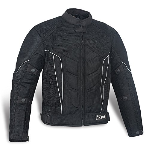 JET Chaqueta de moto motocicleta chaqueta con armadura malla noir