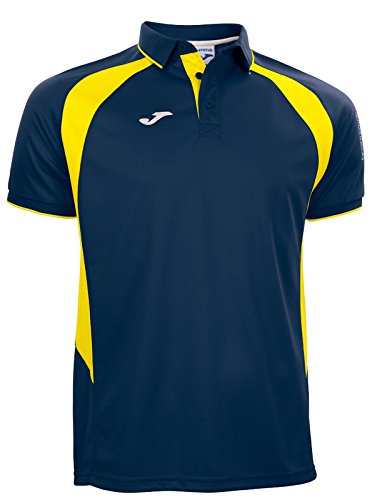 Joma Champion III Camiseta Polo, Hombres, Marino-Amarillo-309, XS