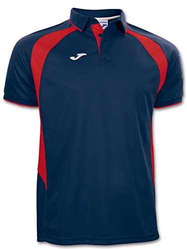 Joma Champion III Camiseta Polo, Hombres, Marino-Rojo-306, XS