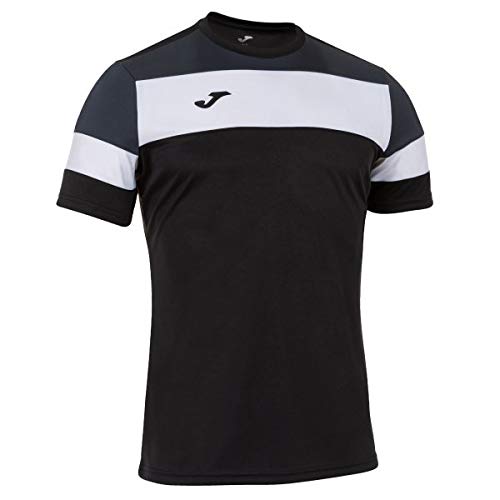 Joma Crew IV Camisetas Equip. M/C, Hombre, Negro-Antracita, L Joma Crew IV Camisetas Equip. M/C, Hombre, Negro-Antracita, L