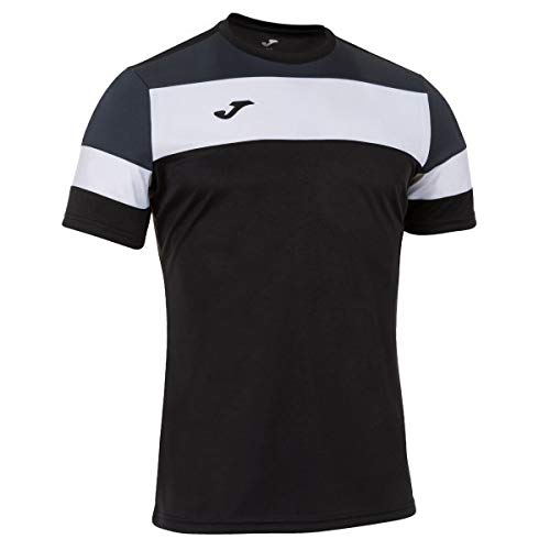 Joma Crew IV Camisetas Equip. M/C, Hombre, Negro-Antracita, L