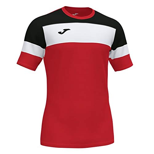 Joma Crew IV Camisetas Equip. M/C, Hombre, Rojo-Negro, XL