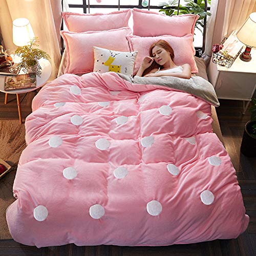 juegos de sábanas de 90 de oferta,Invierno cama de franela gruesa dormitorio de estudiantes cama individual individual tamaño king funda nórdica de Navidad funda de almohada-METRO_Hojas de 1,8 m (4 p