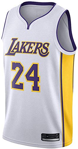 June Bart Camiseta de Baloncesto para Hombre,Mujeres Jersey Hombre - NBA Lakers Kobe Bryant # 24 Jerseys Transpirable Bordado Baloncesto Swingman Jersey