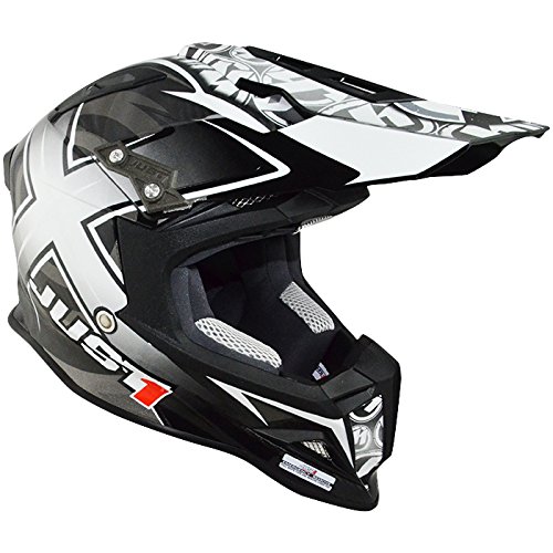 Just 1 Helmets - J12 Casco Misterx, Negro Carbon Looks, L