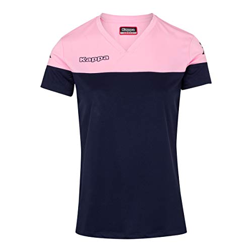 Kappa Mareta SS Camiseta de equipación, Mujer, Azul Marino/Rosa, 2XL