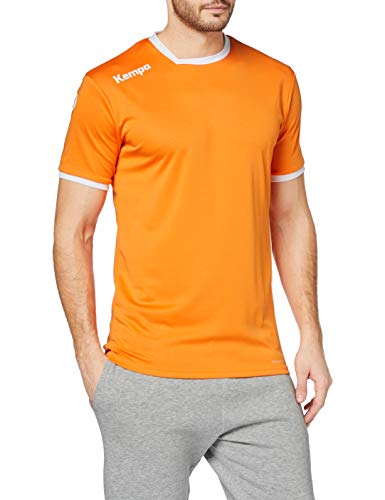Kempa Curve Camiseta De Juego De Balonmano, Hombre, Naranja Claro/Blanco, M