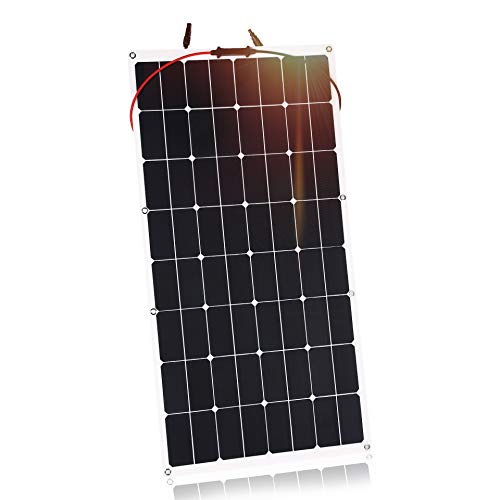 Kingsolar 100W Durable ETFE Semi Flexible Panel Solar Cargador de batería para automóvil, barco, caravana, etc.