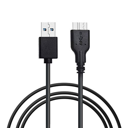 KUYiA Cable USB 3.0, 2,5FT Tipo A a Micro B Macho Data Cable, hasta 5 Gbps Transferencia Datos Alta Velocidad Compatible con Toshiba Canvio, WD Seagate Disco Duro Externo Samsung Galaxy S5 Note 3