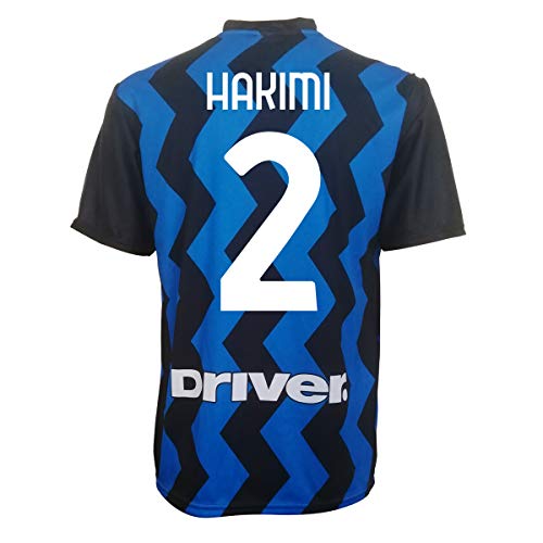 L.C. SPORT Camiseta del Inter Hakimi 2, réplica autorizada 2019-2020, para niño (tallas 2, 4, 6, 8, 10, 12), adulto (S, M, L, XL) (10/11 años)