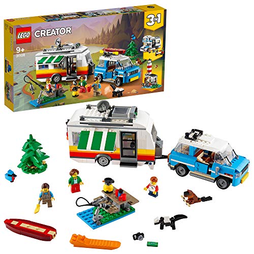 LEGO 31108 Creator Vacaciones Familiares en Caravana, Juguete de Construcción