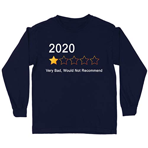 lepni.me Camiseta para Niños 2020 Una Estrella Revisar Muy Malo No Recomendaría Traje de Año Nuevo (3-4 Years Azul Multicolor)